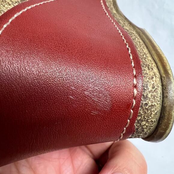 Patrizia by Spring Step Red Wedge Cutout Buckle Strap Sandals D-Malidace Size 41 - Picture 12 of 13